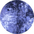 thumbnail image 1 of Ahgly Company Machine Washable Indoor Round Oriental Blue Industrial Area Rugs, 7' Round, 1 of 4