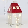 thumbnail image 3 of Ceramic Christmas House Decoration Lighted Snow Tabletop Ornament Holiday Village Figurine Indoor Display Party Setup Accessory, 3 of 3