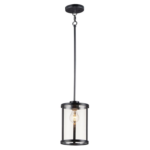 25252CLBK Maxim Lighting Sentinel - 1 Light Mini Pendant-11.25 Inches Tall and 6.75 Inches Wide-Black Finish -Traditional Installation