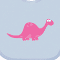 thumbnail image 4 of Inktastic Pink Dinosaur Girls Baby Bib, 4 of 4