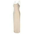 thumbnail image 3 of Women Casual Sleeveless Spaghetti Strap Cami Maxi Slip Dress, 3 of 7