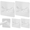 thumbnail image 4 of Pack of 30 Heavy Duty Adhesive Hook for Tension Rods Wall Mount Drillless Damage Release, 4 of 12