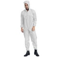 thumbnail image 2 of Aislor Men's Anti-Static Dustproof Hooded Coveralls Blend Work Zipper Jumpsuits Workshop Uniforms White M, 2 of 7