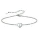 thumbnail image 1 of Silvora Pulsera de corazón inicial Pulseras de dijes Pulseras de cadena de plata de ley 925 para mujeres Adolescentes Niñas - Letra L Silvora Joyas con letras iniciales, 1 of 8