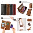 thumbnail image 1 of Mantto Case For iPhone X, Shockproof Shoulder Strap Wallet Case Zipper Card Slot Protector Cover 5.8 Inch,Brown, 1 of 7