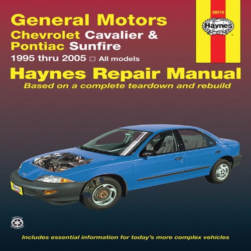 Haynes 38016 Repair Manual for Chevrolet Cavalier and Pontiac Sunfire 1995 thru 2005 Haynes Repair Manual Shop Service Garage Book