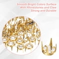 thumbnail image 2 of Uxcell 80Pcs Rhinestone Studs 0.2"x0.27" Cobre para Manualidades Oro Blanco, 2 of 7