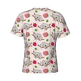 thumbnail image 6 of Vsdgher Cartoon Koala Bear Print Men's Dry Fit Mesh Athletic Shirts Moisture Wicking Tennis T-Shirt Tops, 6 of 9