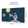 thumbnail image 2 of Naloa Astronaut With USA Flag Gaming Mouse Pad Large Mouse Mat Long Extended Desk Pad Non-Slip Rubber Mice Pads Stitched Edges Thin Pad (16x29.5 Inch), 2 of 8