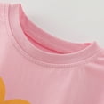 thumbnail image 5 of Toddler Girl Outfits Floral Print Short Sleeve Top + Shorts Cute Round Neck Clothing Sets Tracksuit Pink,140, 5 of 5