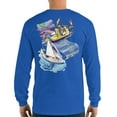 thumbnail image 2 of Men's Cotton Caribbean Map Vintage Classic  Long Sleeve Beach T-Shirt, 2 of 10