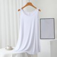 thumbnail image 2 of NAFUU Summer Nightgowns For Women Plus Size Sleepwear Sleeveless Round Neck Tshirt Sleep Dress Solid Color Loose Nightshirt Sleep Dress, 2 of 8