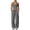 Grey, variant on uvwlwu Women 2 Piece Workout Outfit Racerback Tank Top Waist Wide Leg Pants with Pockets Casual Set for Running Yoga Fitness Activities,M