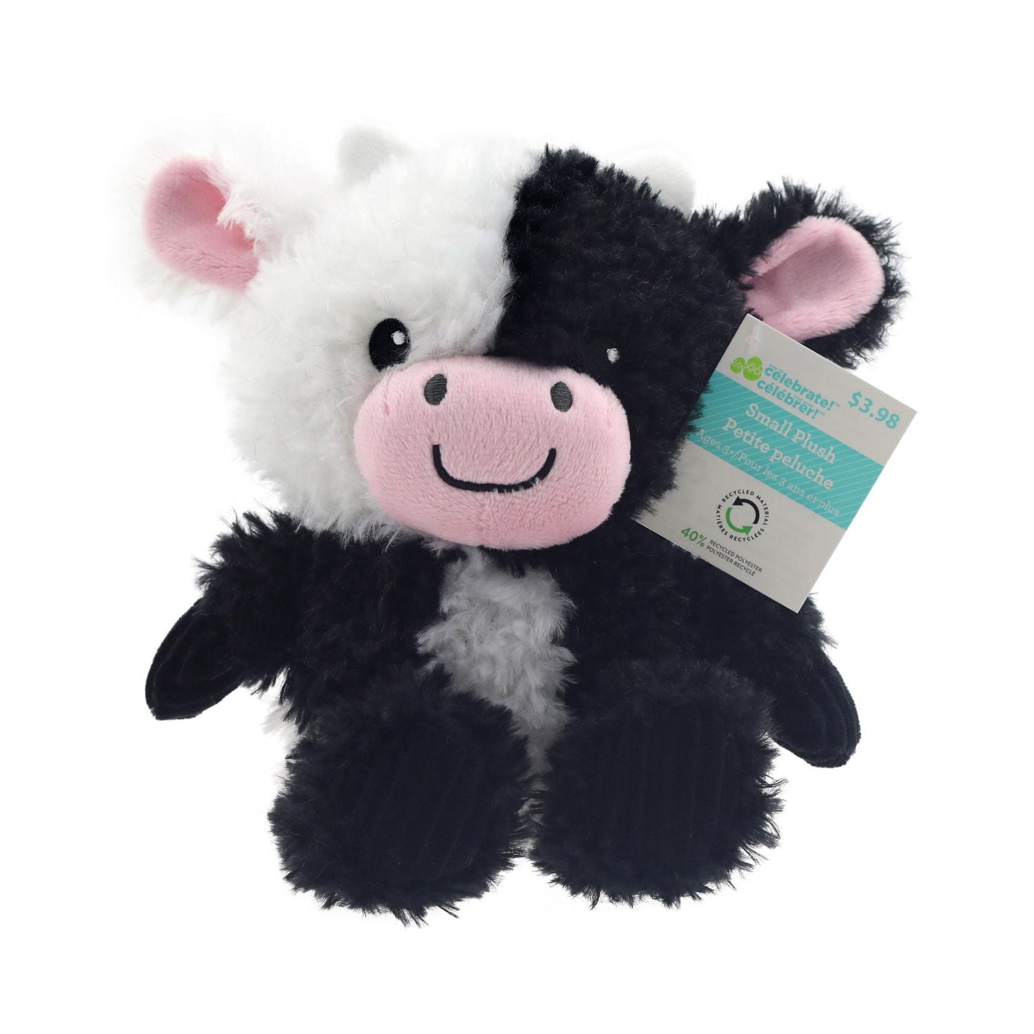 Façon de célébrer la petite peluche de vache de ferme