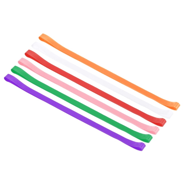 Bandas para Toallas Uxcell, Set de 6 en 1 11.81x0.4 Pulgadas Clips de Silla de Toalla de Silicona Estirables, 6 Colores