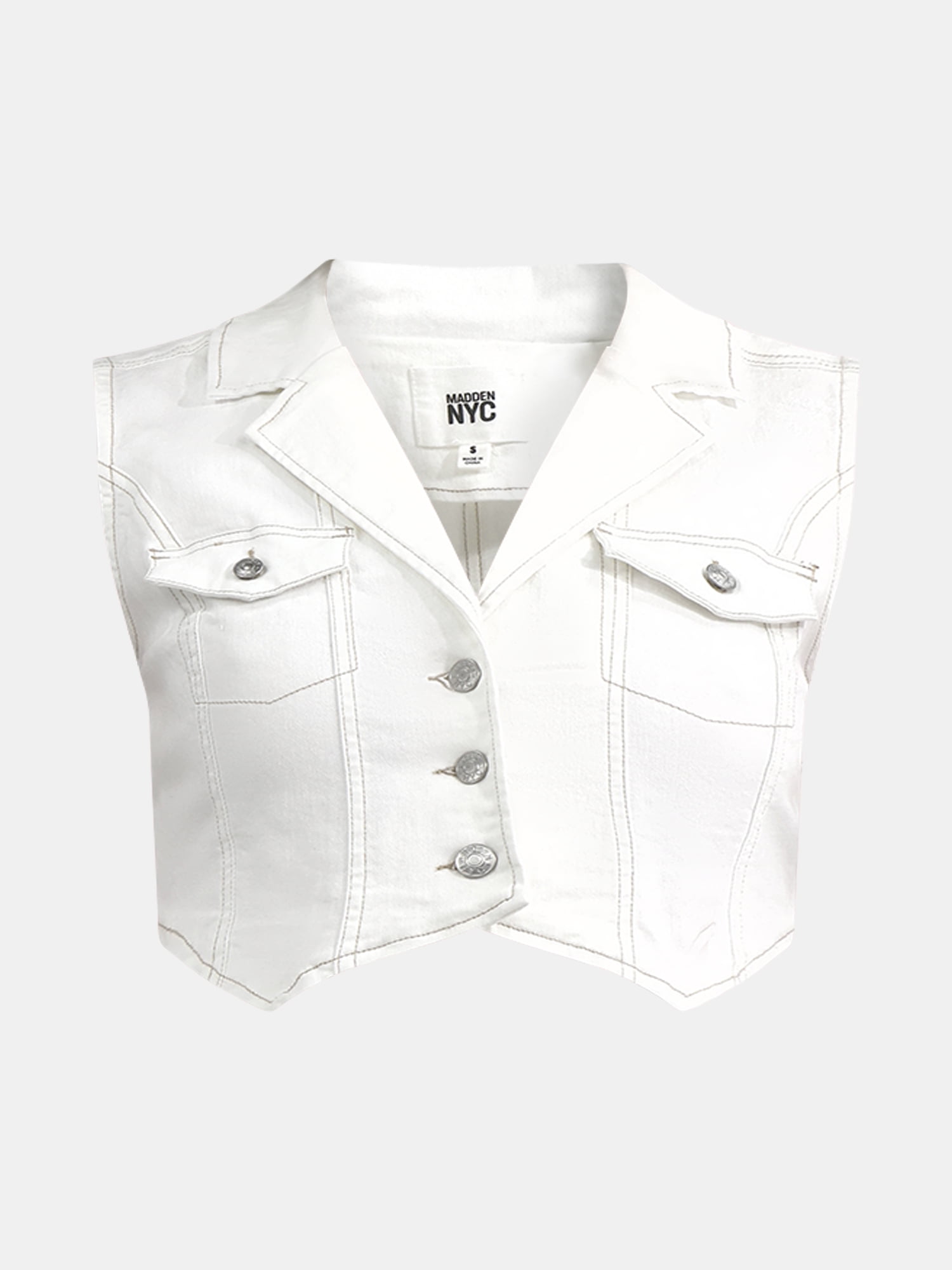 Madden NYC Women's Denim Vest, Sizes XXS-XXL