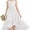 White, variant on Drtj 2-14T Kids Junior Bridesmaid Dresses Flower Girls Party V-neck Pleated Chiffon Dresses