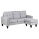 thumbnail image 1 of Sillón Sala Esquinera Izquierda Reversible KingsHouse Madera Tapizado Poliéster Sofá Minimalista Gris Estandar, 1 of 8