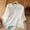 White, variant on V-Neck Women Clothing Boho Elbow-Length Orange Embroidered Embroidered Retro Blouses & Tops Orange,Xxl