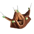 thumbnail image 1 of Mascota hámster pájaro hurón ardilla hamaca colgante jaula nido casa Juguetes , hamaca marrón Yinane Hamaca para hámster, 1 of 8
