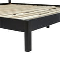 thumbnail image 4 of Pemberly Row Solid Wood Rattan Headboard King Bedframe - Black, 4 of 15