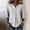 Gray, variant on GILIGEGE Womens Tops Dressy Casual 3/4 Ruffle Sleeve Henley Shirts for Women Decorative Button Front Loose Fit Casual Work Tops Summer Vacation Outfits Fashion Exquisite Print T Shirt White