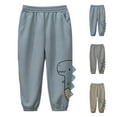 thumbnail image 3 of Odeerbi 0-9 Years Toddler Boys Dinosaur Cotton Pants Summer Printed Elastic Waist Bottom Long Pants, 3 of 4