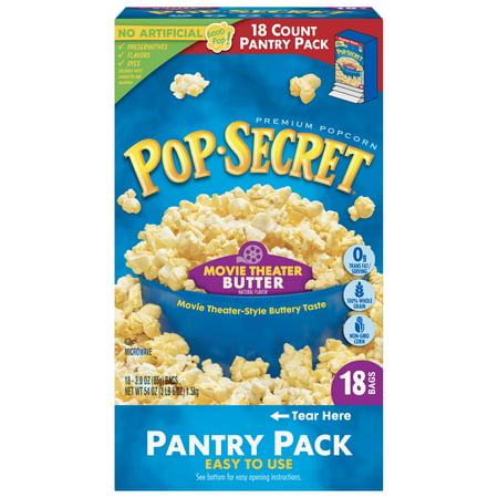 Pop Secret Movie Theater Butter Popcorn, 3 Oz, 18 Ct Pantry (Best Popcorn Tins Reviews)