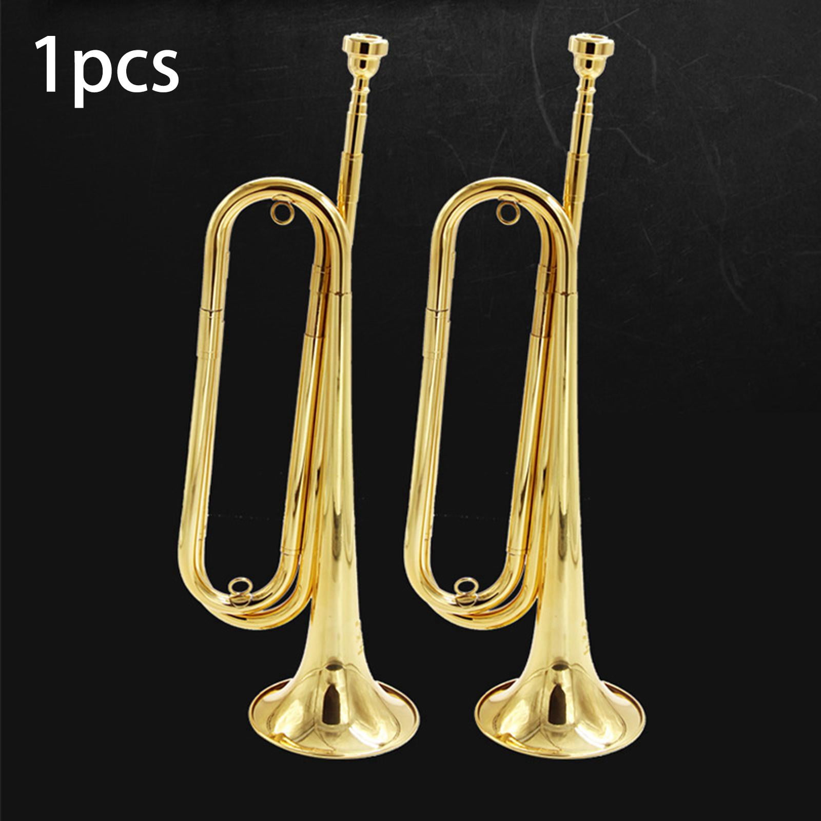 LeeQinersw Brass Blowing Bugle Trumpet 7C Mouthpiece Vintage Musical Instrument Scout Bugle