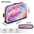 thumbnail image 3 of Standing Pencil Case with Base Large Capacity Stationery Pouch Pen Bag with Zipper for Women Men Pink and Blue Tie-dye Pattern, 3 of 7