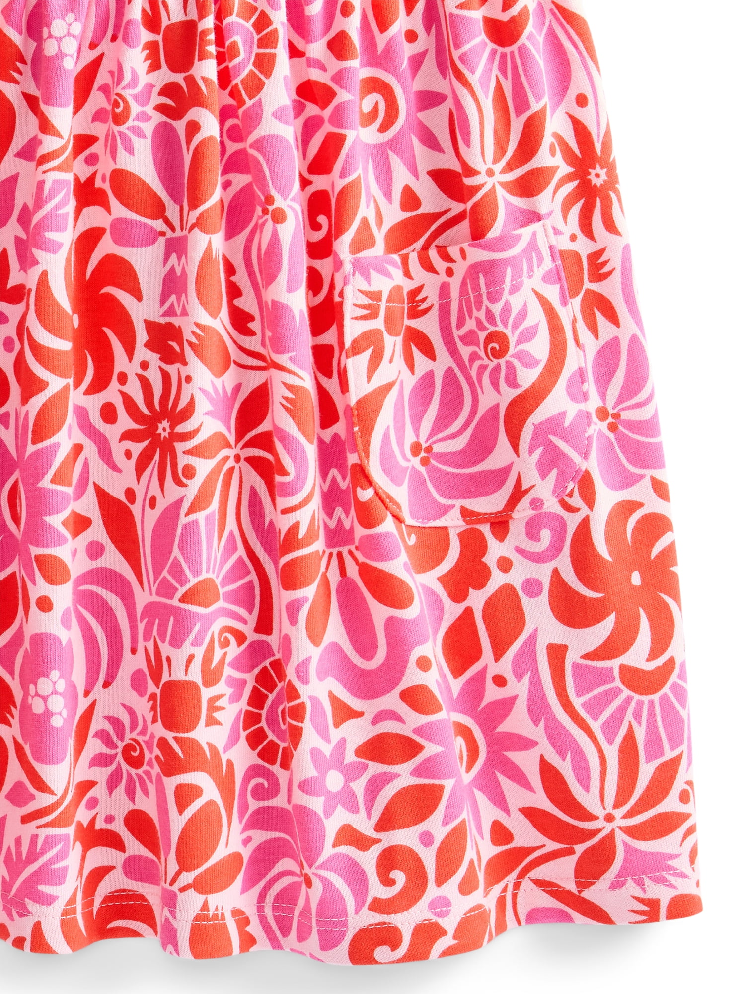 Wonder Nation Toddler Girls Sleeveless Knit Tank Play Dress, Sizes 12M–5T