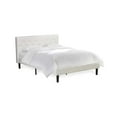 thumbnail image 2 of Rustic Revival Furniture Platform Bed - Button Tufted Velvet Fabric Padded Headboard & Footboard, Black Legs, 2 of 6