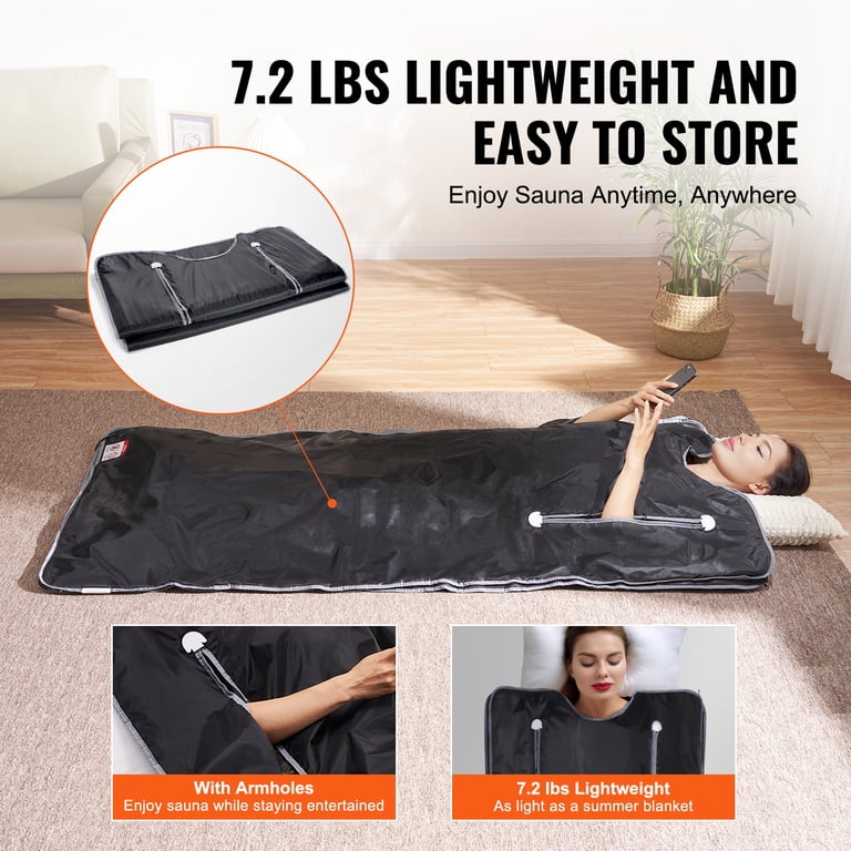 ETE ETMATE Sauna Blanket 2 Zone Digital Infrared Upgraded Version Zipper Type Detox