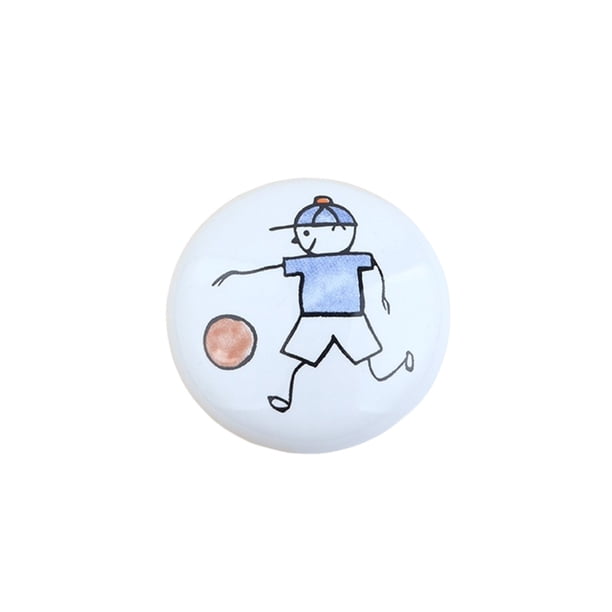 Riwesomey Tiradores de cajón de estilo nórdico, tiradores de muebles, pomos circulares modernos para habitación de niños, accesorios para armario y Herramientas y ferretería chico de baloncesto Riwesomey TO012045-06