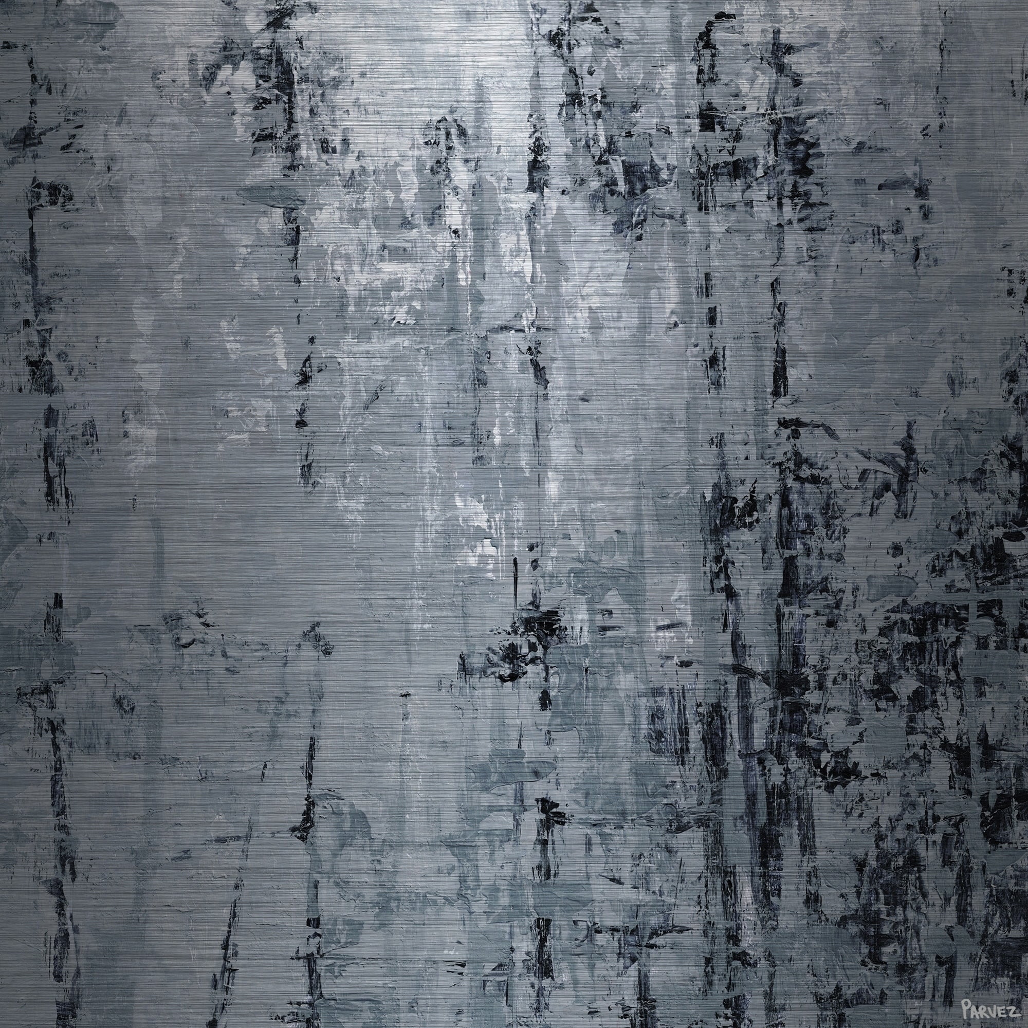 Parvez Taj "Forest Shadow II" Painting Print on Brushed Aluminum