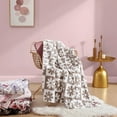 thumbnail image 3 of Betsey Johnson Vintage Floral Pink Twin Blanket, 3 of 8