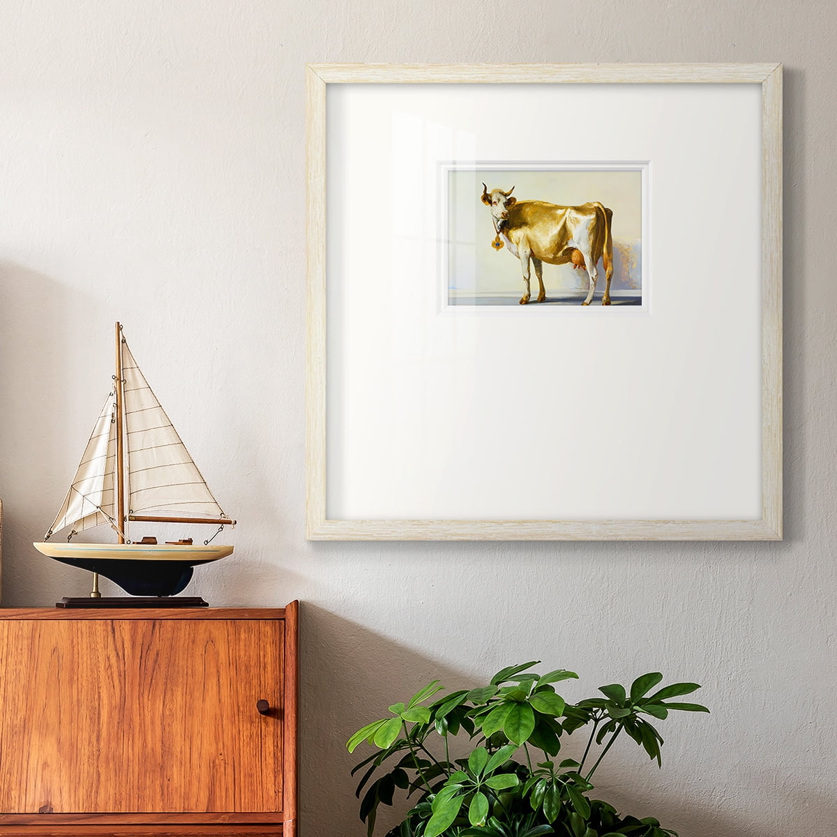 Gold CowPremium Framed Print