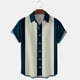 thumbnail image 2 of Mens Manga Corta Botón Abajo Camisas de la Impresión de la Playa Turndown Collar Camisa, Casual Botón Blusa para Hombres, 2 of 3