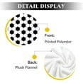 thumbnail image 2 of Soccer Blanket Warm Ultra-Soft Soccer Ball White and Black Throw Blankets 80X60 Inches Soccer Team Player Blankets Mom Gift for Girls Boys Kids Women Men, 2 of 6