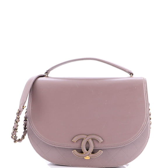 Pre-Owned Coco Curve Flap Messenger Calfskin and Quilted Goatskin Medium By Rebag