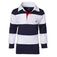 thumbnail image 4 of Polo Rugby à Manches Longues Rayé en Coton pour Garçons - Blanc - Taille 16, 4 of 7