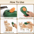 thumbnail image 6 of Cat Steam Brush, 3 in 1 Cat Steamy Brush, Silicone Massage Grooming Brush, Self cleaning Brush with USB Rechargeable, Pet Hair Cleaning Brush Comb for Cats Dogs (Avocado Green), 6 of 7