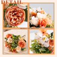 thumbnail image 4 of Flores Artificiales XCF Ramo de 2 Piezas de Peonías Falsas de Seda y Hortensia Naranja, 4 of 4