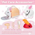 thumbnail image 4 of Sunforu Pet Care Play Set, Little Plush White Rabbit Grooming Toys with Hand-Held Basket Educational Toys for Toddler Kids Easter Bunnies Gift, 4 of 7
