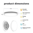 thumbnail image 2 of LED Ceiling Light 30W 2700LM Round Flat Panel Light WiFi BT RGBIC/CCT/RGB 2700K-6500K Dimmable Color Changing Light Fixture App Control with 2.4G Remote Control for Home Bedroom Closet Room, 2 of 5