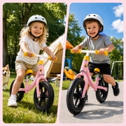 Toddler Balance Bike, WLRETMCI Kids Training Balance Bike for 2-6 Years Old Boys Girls, Lightweight Kids Bikes No Pedals with Adjustable Seat, Pink