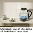 thumbnail image 3 of Chefman 1L Electric Glass Kettle w/ Tea Infuser, LED Indicator Light, Automatic Shutoff - Black, 3 of 8