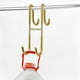 thumbnail image 5 of Gancho para abrigos dobles de acero inoxidable – ganchos metálicos antiadherentes para puertas de cristal de baño colgantes, sin instalación de taladro, oro plateado, organizador duradero de 9,9, 5 of 6