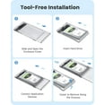 thumbnail image 2 of 2.5'' External Hard Drive Enclosure USB 3.0 to SATA III Tool-Free Clear Hard Disk Case for 2.5 inch 7mm 9.5mm SATA HDD SSD Max 6TB Support UASP, 2 of 7