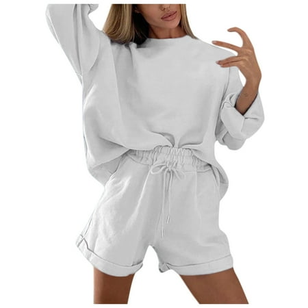 

Tejiojio Juneteen Shorts Clearance Baggy Lady s Gradient Outfits Crewneck Short Sleeve 2 Piece Short Set Pajamas